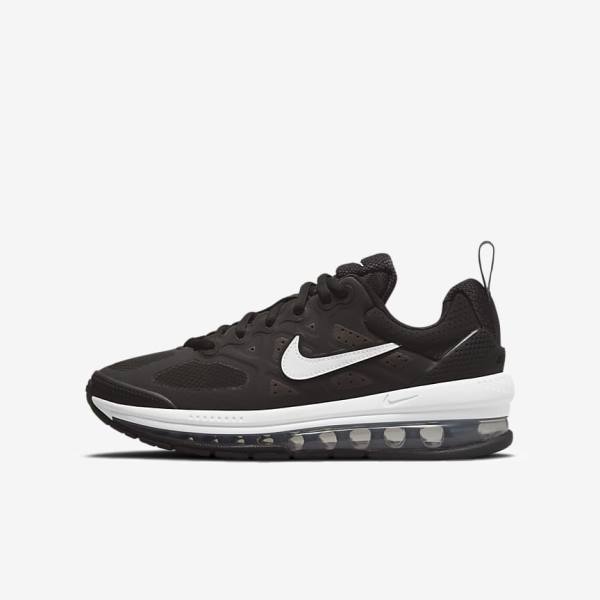 Nike Air Max Genome Older Dječje Cipele Za Hodanje Crne Tamno Sive Bijele | NK375QPG