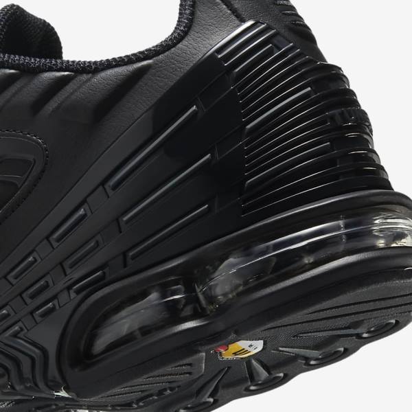 Nike Air Max Plus 3 Leather Muške Tenisice Crne Tamno Sive | NK305IGF