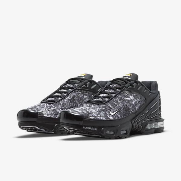 Nike Air Max Plus 3 Muške Tenisice Crne Tamno Sive Bijele | NK143UTD