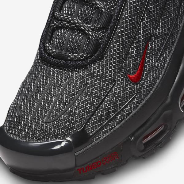 Nike Air Max Plus 3 Muške Tenisice Crne Srebrne Crvene | NK975EXN