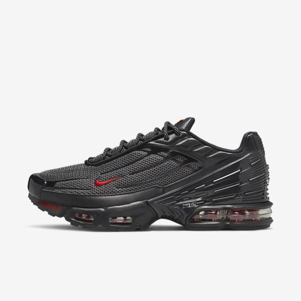 Nike Air Max Plus 3 Muške Tenisice Crne Srebrne Crvene | NK975EXN