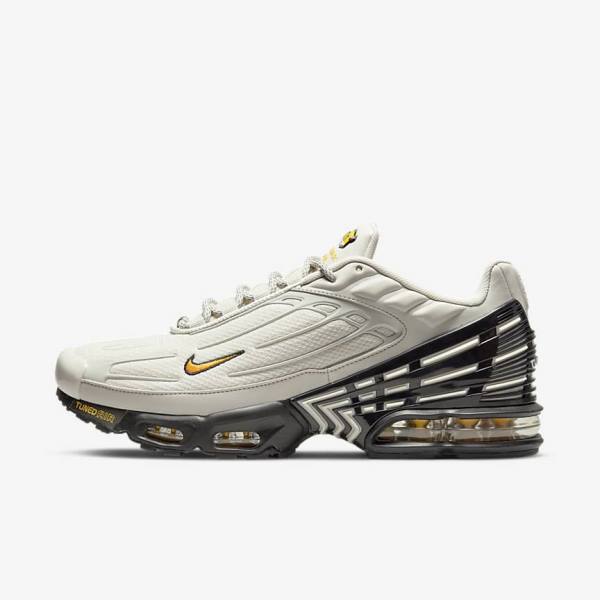 Nike Air Max Plus 3 Muške Tenisice Svijetlo Bež Crne Srebrne Zlatne | NK795RMA