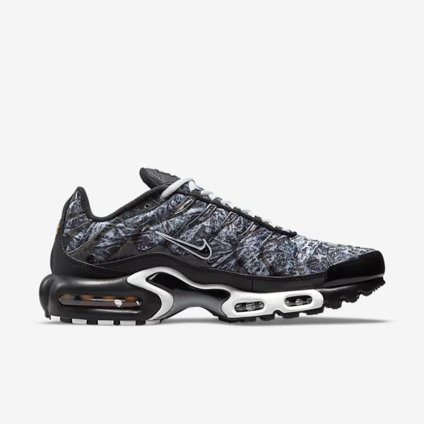 Nike Air Max Plus Muške Tenisice Crne Bijele Tamno Sive Crne | NK460DFE