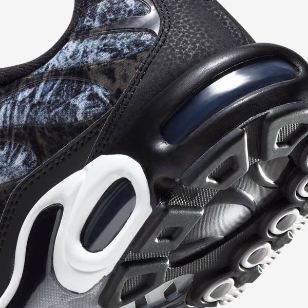 Nike Air Max Plus Muške Tenisice Crne Bijele Tamno Sive Crne | NK460DFE