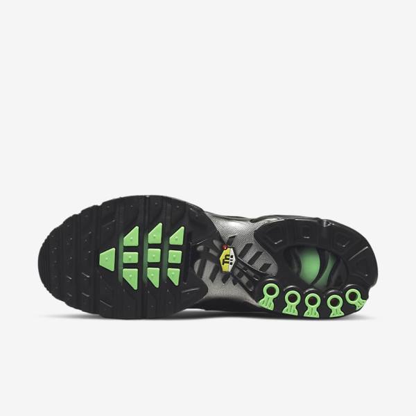 Nike Air Max Plus Muške Tenisice Crne Zelene Metalne Srebrne Crne | NK716KDS