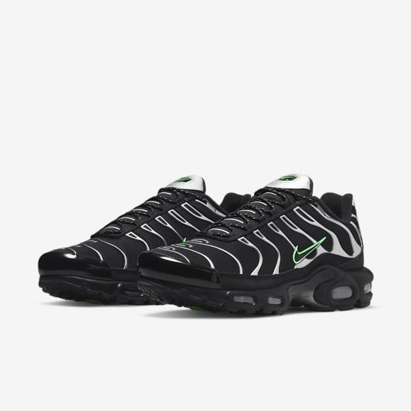 Nike Air Max Plus Muške Tenisice Crne Zelene Metalne Srebrne Crne | NK716KDS