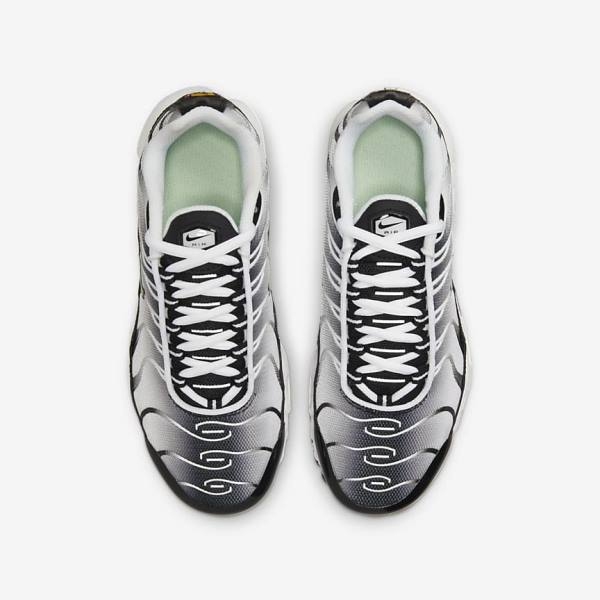 Nike Air Max Plus Older Dječje Tenisice Bijele Crne Srebrne Menta | NK369OUS