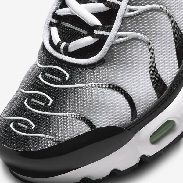 Nike Air Max Plus Older Dječje Tenisice Bijele Crne Srebrne Menta | NK369OUS