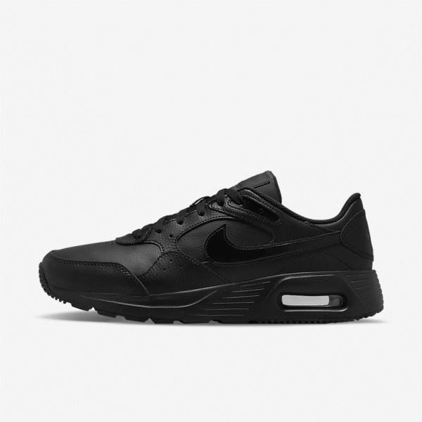 Nike Air Max SC Leather Muške Tenisice Crne | NK567SOZ