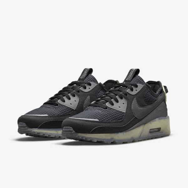 Nike Air Max Terrascape 90 Muške Tenisice Crne Svijetlo Zelene Tamno Sive | NK638AEK