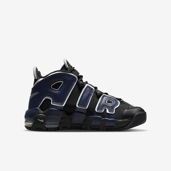 Nike Air More Uptempo Older Dječje Tenisice Crne Tamnoplave Bijele Crvene | NK061OLP