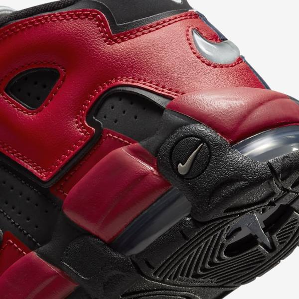 Nike Air More Uptempo Older Dječje Tenisice Crne Tamnoplave Bijele Crvene | NK061OLP