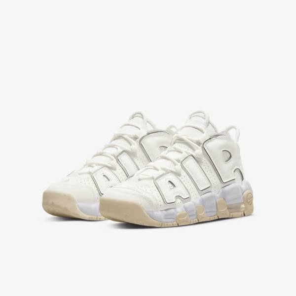 Nike Air More Uptempo Older Dječje Tenisice Bijele Smeđe Svijetlo | NK561UDT