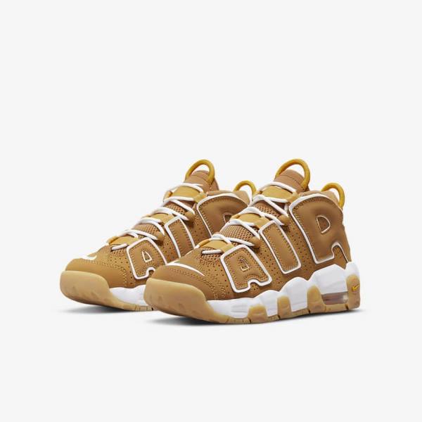 Nike Air More Uptempo Older Dječje Tenisice Smeđe Svijetlo Smeđe Bijele | NK801GJO