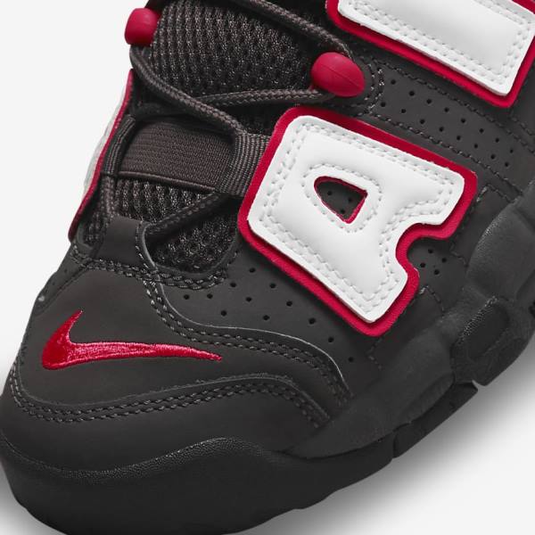 Nike Air More Uptempo Older Dječje Tenisice Sive Crne Crvene Bijele | NK914NGD