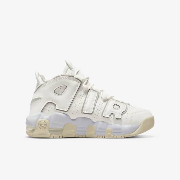 Nike Air More Uptempo Older Dječje Tenisice za košarku Bijele Smeđe Svijetlo | NK958KZF