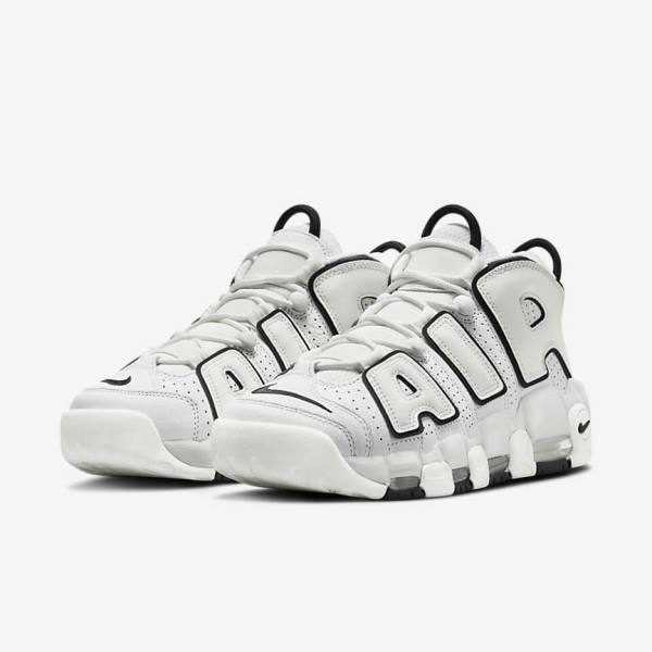 Nike Air More Uptempo Ženske Tenisice Bijele Crne | NK726XYF