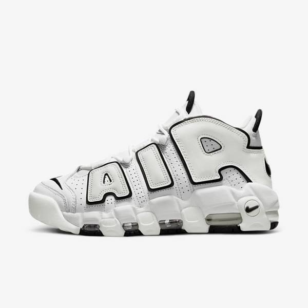 Nike Air More Uptempo Ženske Tenisice Bijele Crne | NK726XYF