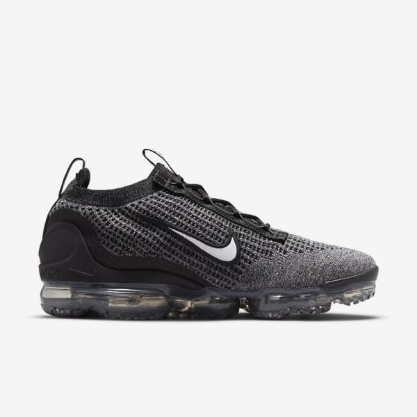 Nike Air VaporMax 2021 FK Muške Tenisice Crne Bijele Tamno Sive Crne | NK538BZT