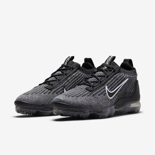 Nike Air VaporMax 2021 FK Muške Tenisice Crne Bijele Tamno Sive Crne | NK538BZT