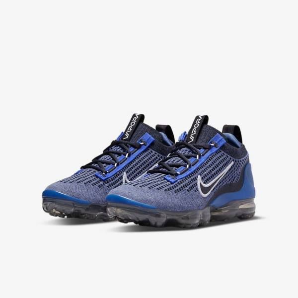 Nike Air VaporMax 2021 FK Older Dječje Tenisice Kraljevska Plava Bijele Tamno Sive Crne | NK735RHG