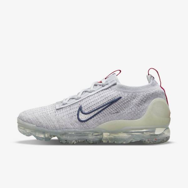 Nike Air VaporMax 2021 Flyknit Ženske Tenisice Tamnoplave Bijele | NK964KLF