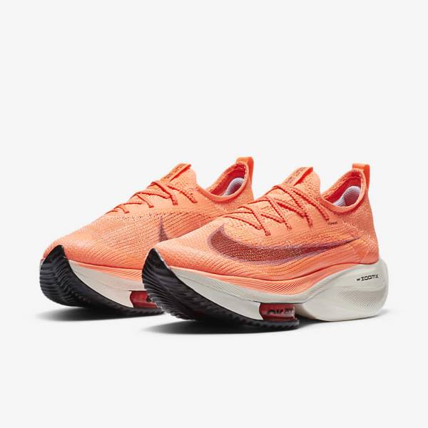 Nike Air Zoom Alphafly NEXT% Flyknit Road Racing Ženske Tenisice Za Trčanje Mango | NK293CVQ