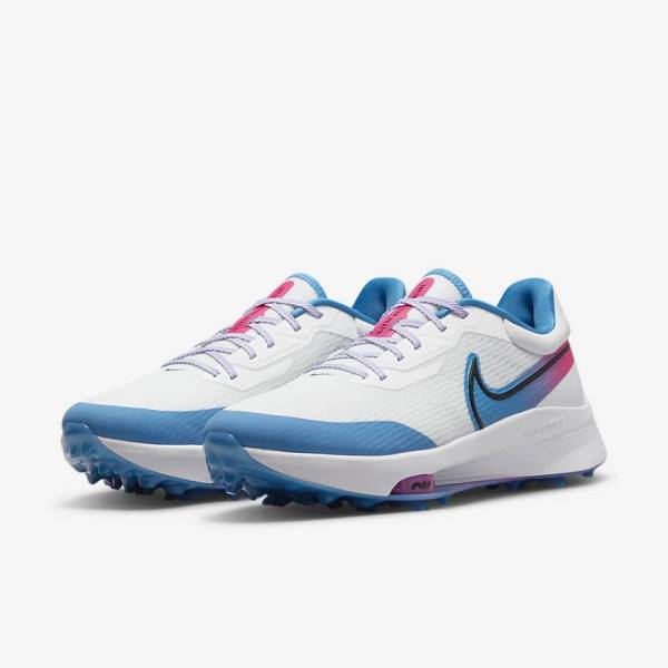 Nike Air Zoom Infinity Tour NEXT% Muške Cipele za golf Bijele Plave Roze Crne | NK572AIC