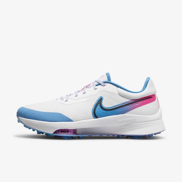 Nike Air Zoom Infinity Tour NEXT% Muške Cipele za golf Bijele Plave Roze Crne | NK572AIC