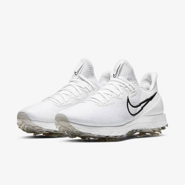 Nike Air Zoom Infinity Tour Ženske Cipele za golf Bijele Platine Crne | NK527ZRG