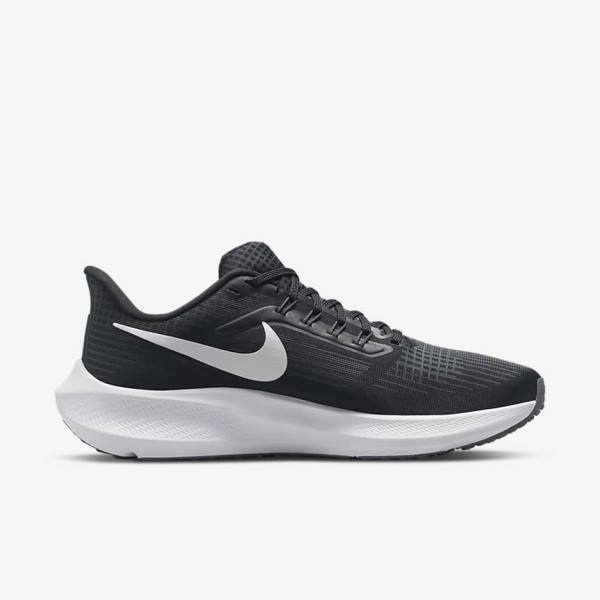 Nike Air Zoom Pegasus 39 Road Ženske Tenisice Za Trčanje Crne Tamno Sive Bijele | NK148UJO