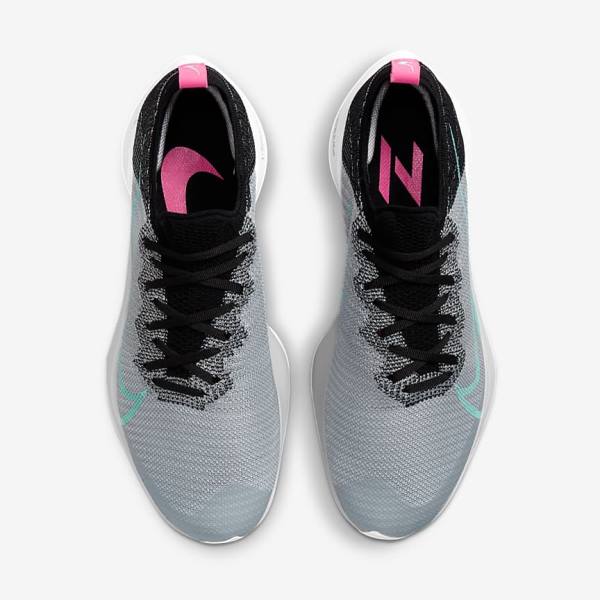 Nike Air Zoom Tempo NEXT% Road Muške Tenisice Za Trčanje Crne Sive Roze Tirkizne | NK976QFS