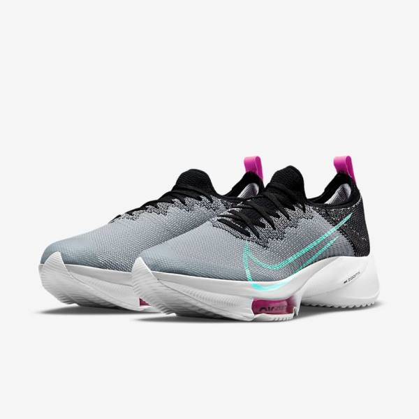 Nike Air Zoom Tempo NEXT% Road Muške Tenisice Za Trčanje Crne Sive Roze Tirkizne | NK976QFS