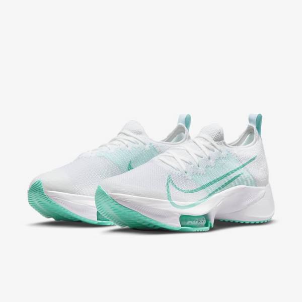 Nike Air Zoom Tempo NEXT% Road Ženske Tenisice Za Trčanje Crne Tamno Sive Platine Bijele | NK154LEF