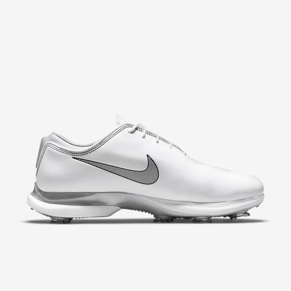 Nike Air Zoom Victory Tour 2 Muške Cipele za golf Bijele Metalne Platine Crne | NK427GLZ