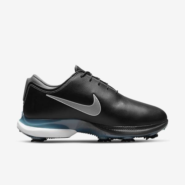 Nike Air Zoom Victory Tour 2 Muške Cipele za golf Crne Metalne Plave Sive Bijele | NK928KFB