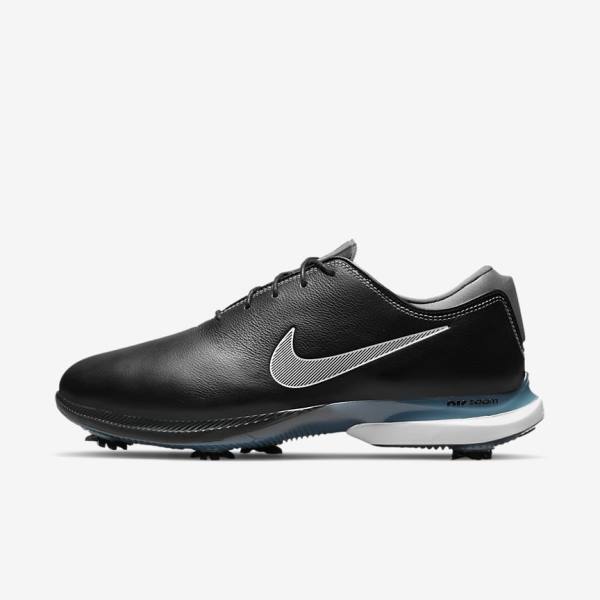 Nike Air Zoom Victory Tour 2 Muške Cipele za golf Crne Metalne Plave Sive Bijele | NK928KFB