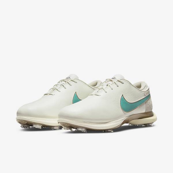 Nike Air Zoom Victory Tour 2 Ženske Cipele za golf Bijele Svijetlo Smeđe Tirkizne | NK534MDB