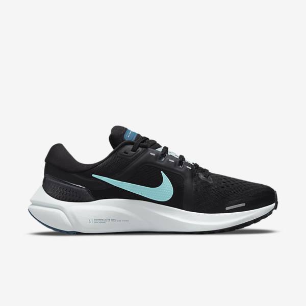 Nike Air Zoom Vomero 16 Road Ženske Tenisice Za Trčanje Crne Svijetlo Tirkizne Zelene | NK792KND