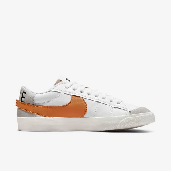 Nike Blazer Low 77 Jumbo Muške Tenisice Bijele Sive Narančaste | NK235XOZ