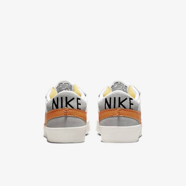 Nike Blazer Low 77 Jumbo Muške Tenisice Bijele Sive Narančaste | NK235XOZ