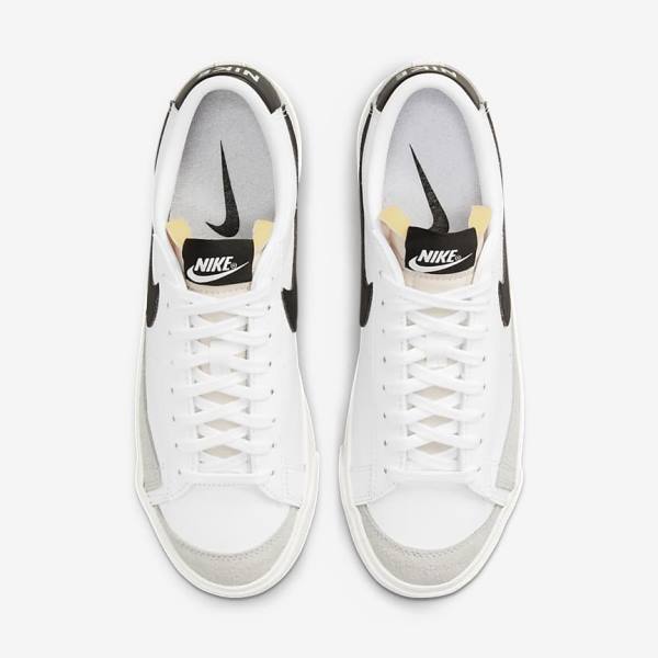 Nike Blazer Low 77 Ženske Tenisice Bijele Crne | NK461JUZ