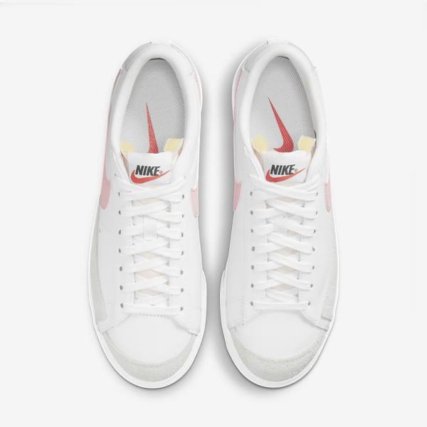 Nike Blazer Low Platform Ženske Tenisice Bijele Crne Roze | NK106VPJ