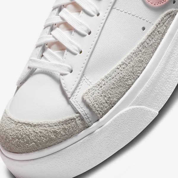 Nike Blazer Low Platform Ženske Tenisice Bijele Crne Roze | NK106VPJ