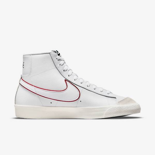 Nike Blazer Mid 77 Muške Tenisice Bijele Zelene Metalne Srebrne Crvene | NK237VEX