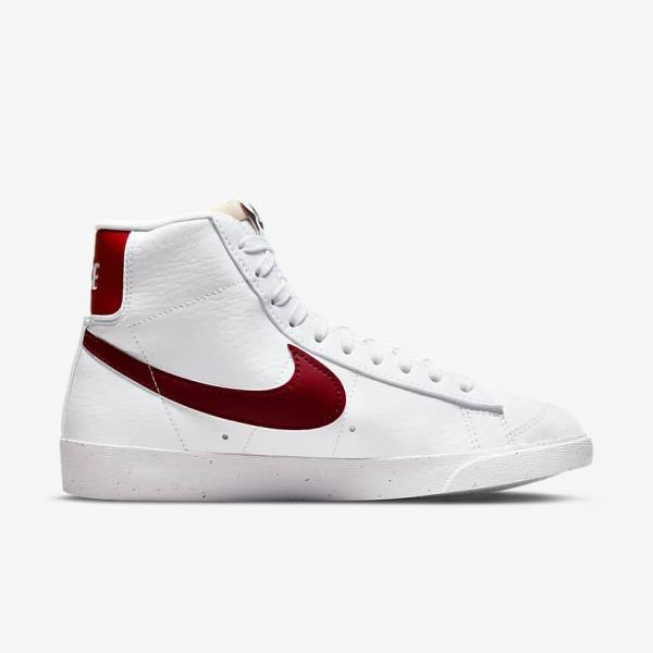 Nike Blazer Mid 77 Next Nature Ženske Tenisice Bijele Crne Crvene | NK263KAD