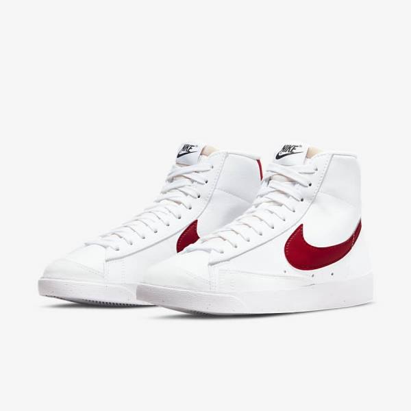 Nike Blazer Mid 77 Next Nature Ženske Tenisice Bijele Crne Crvene | NK263KAD