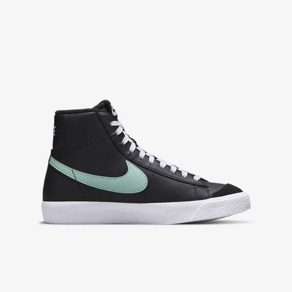 Nike Blazer Mid 77 Older Dječje Tenisice Crne Bijele Menta | NK204LNI