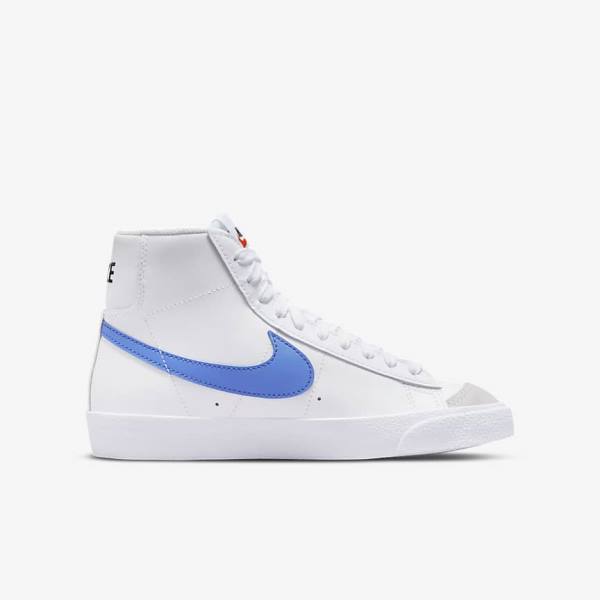 Nike Blazer Mid 77 Older Dječje Tenisice Bijele Plave Crne Crvene | NK580SXB