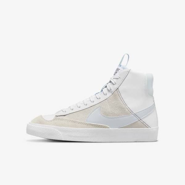 Nike Blazer Mid 77 SE Dance Older Dječje Tenisice Bijele Plave Sive | NK485JHU